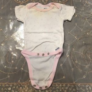 Gerber Baby White Onesie with Hearts